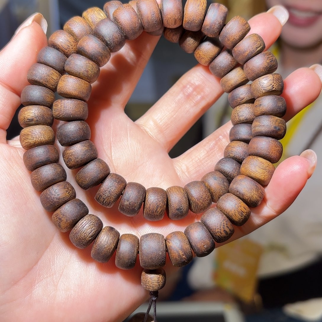 沉香手串奇楠沉香1.2双圈算盘珠33克➕