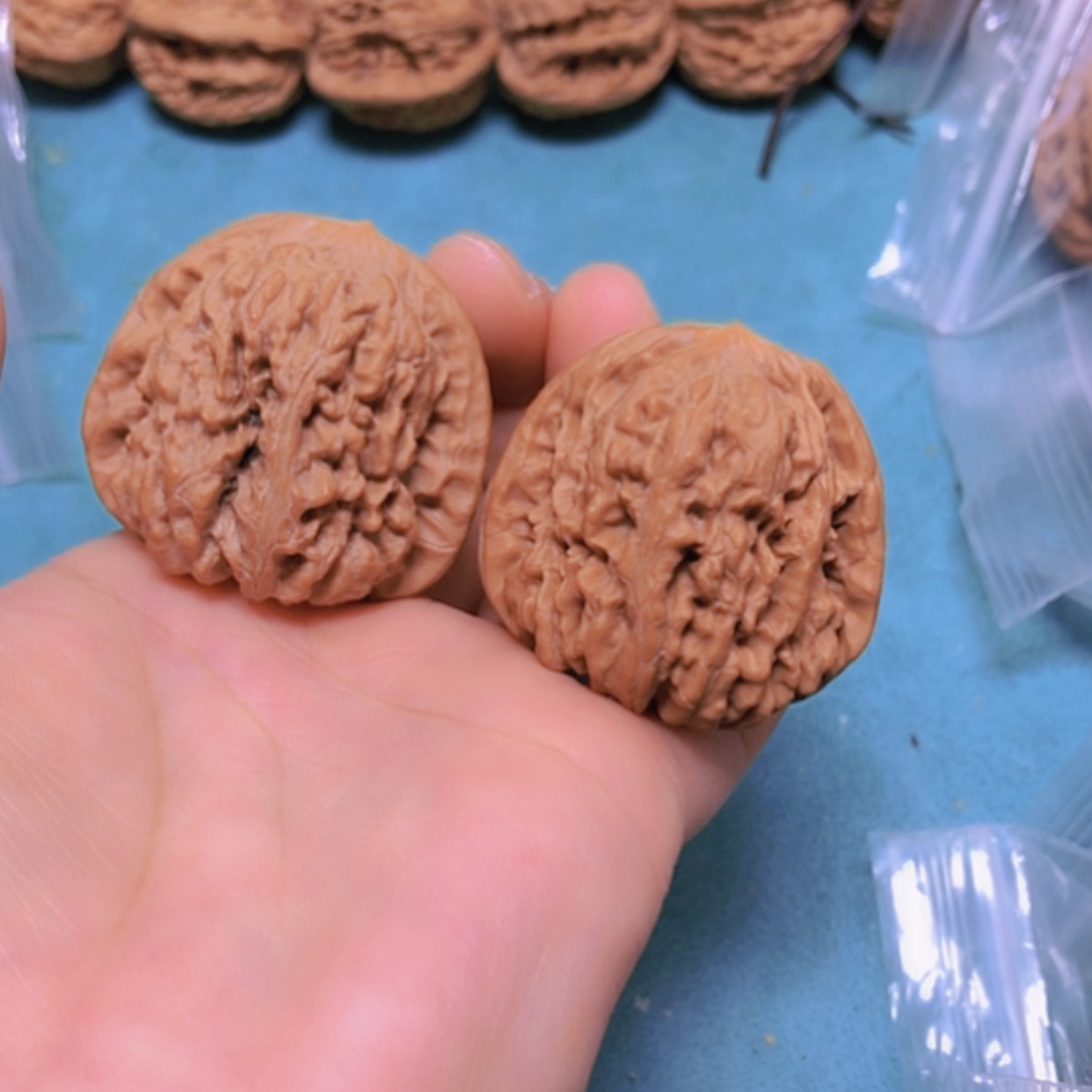 【闪购商品】把件核桃40平谷凹底修尖出油