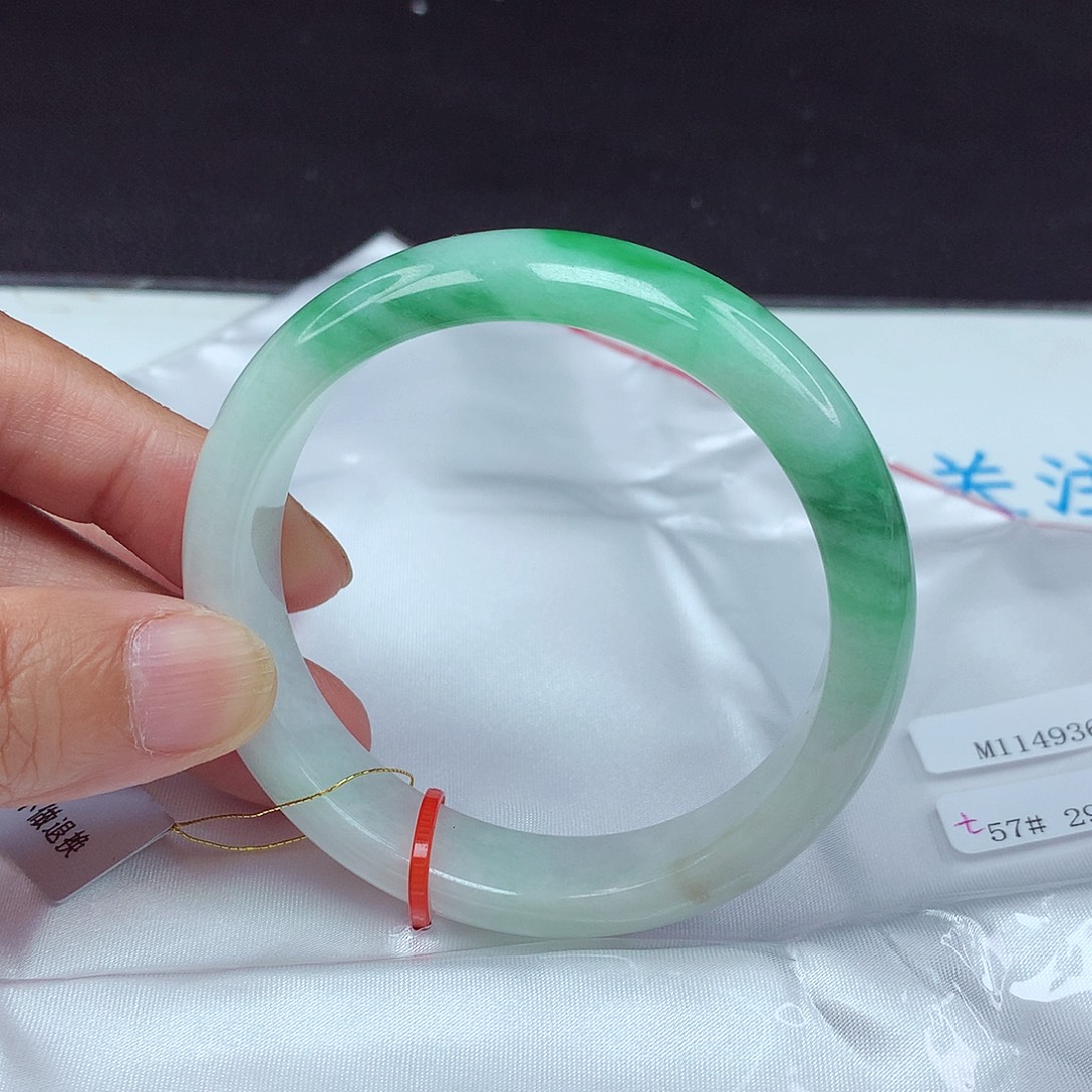 翡翠未镶嵌手镯57圈4936