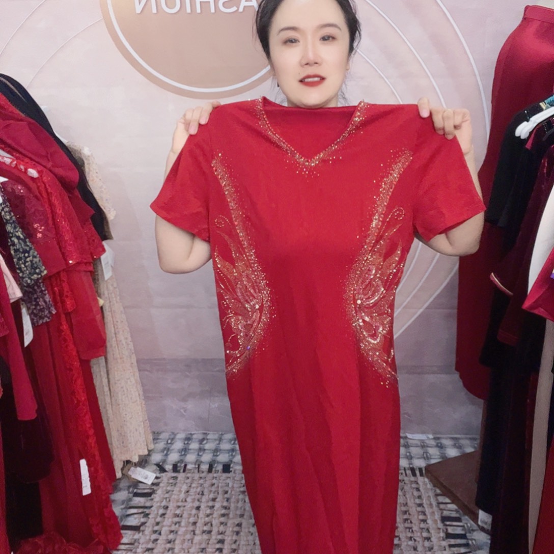 家***宝连衣裙夏季新款6xl码修身显瘦