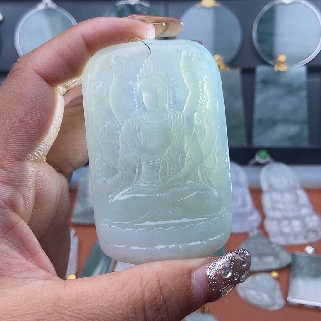 翡翠未镶嵌吊坠(不含链)