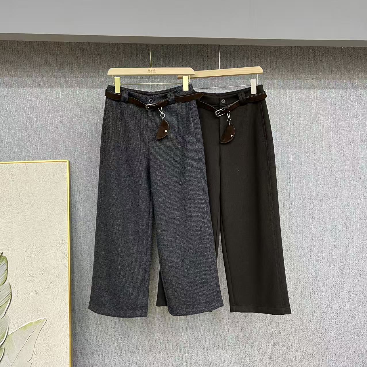 爆款！挂坠款女士休闲直筒裤