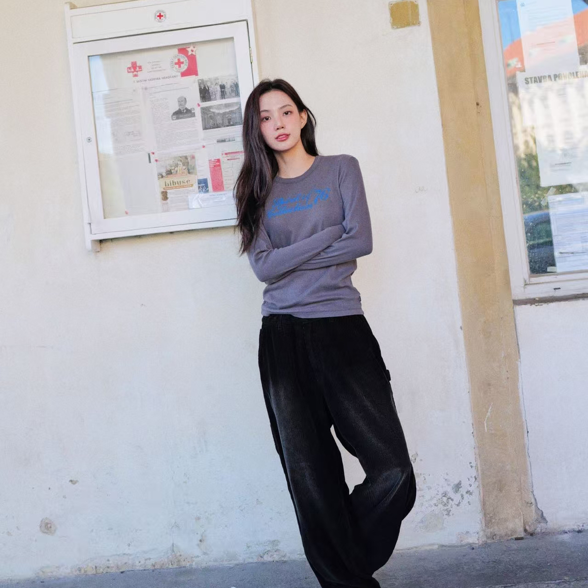 SPELLEDIT25冬二期76螺纹修身长袖