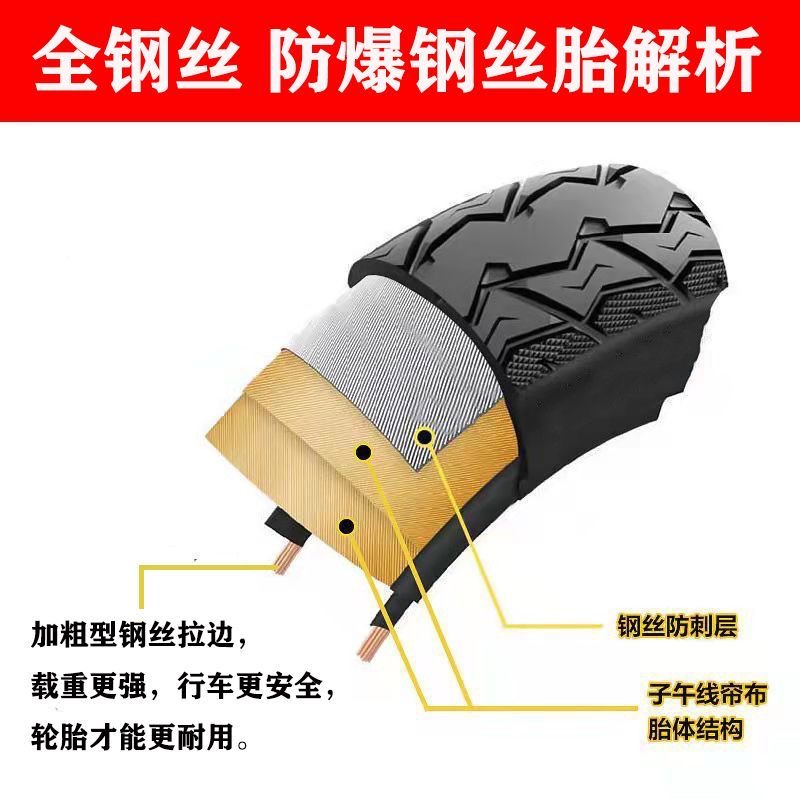真空钢丝胎3.00/3.50/3.75/4.00-12加厚耐磨抗扎型电动三轮车轮胎