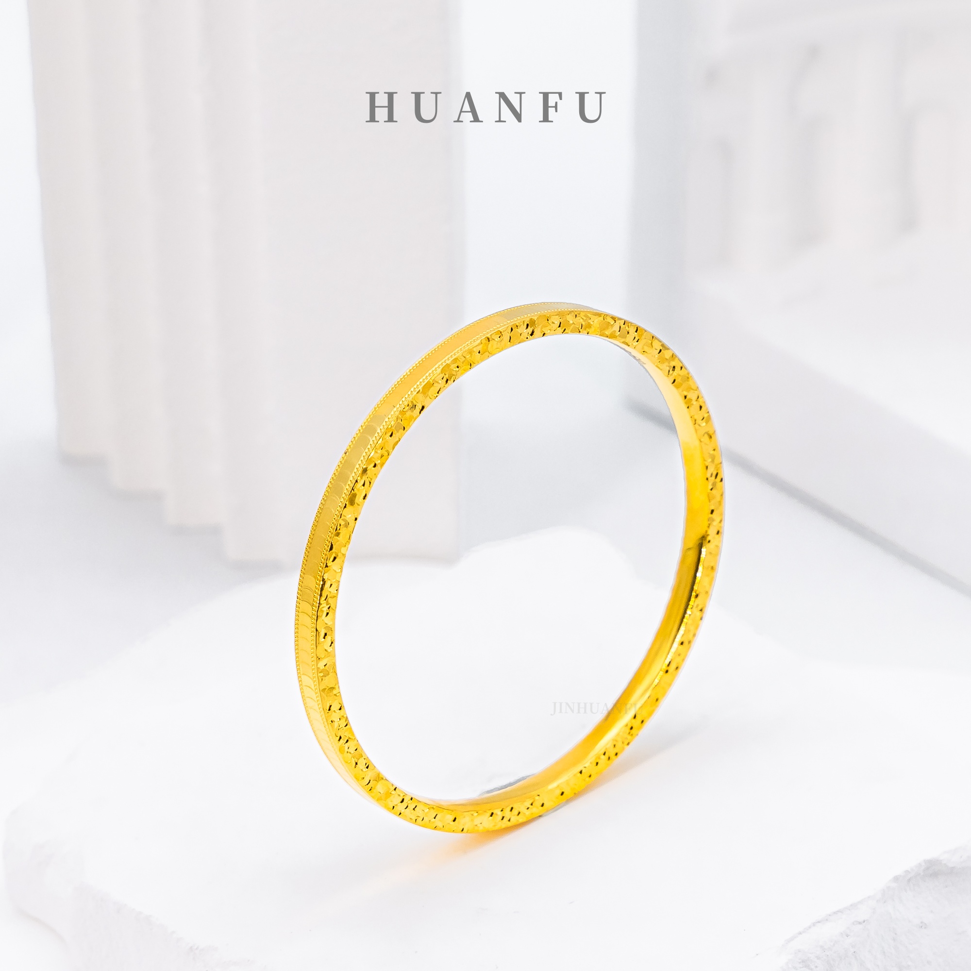 足银手镯 足银手镯 波光粼粼手镯爆款厚包工艺简约时尚经典民族风