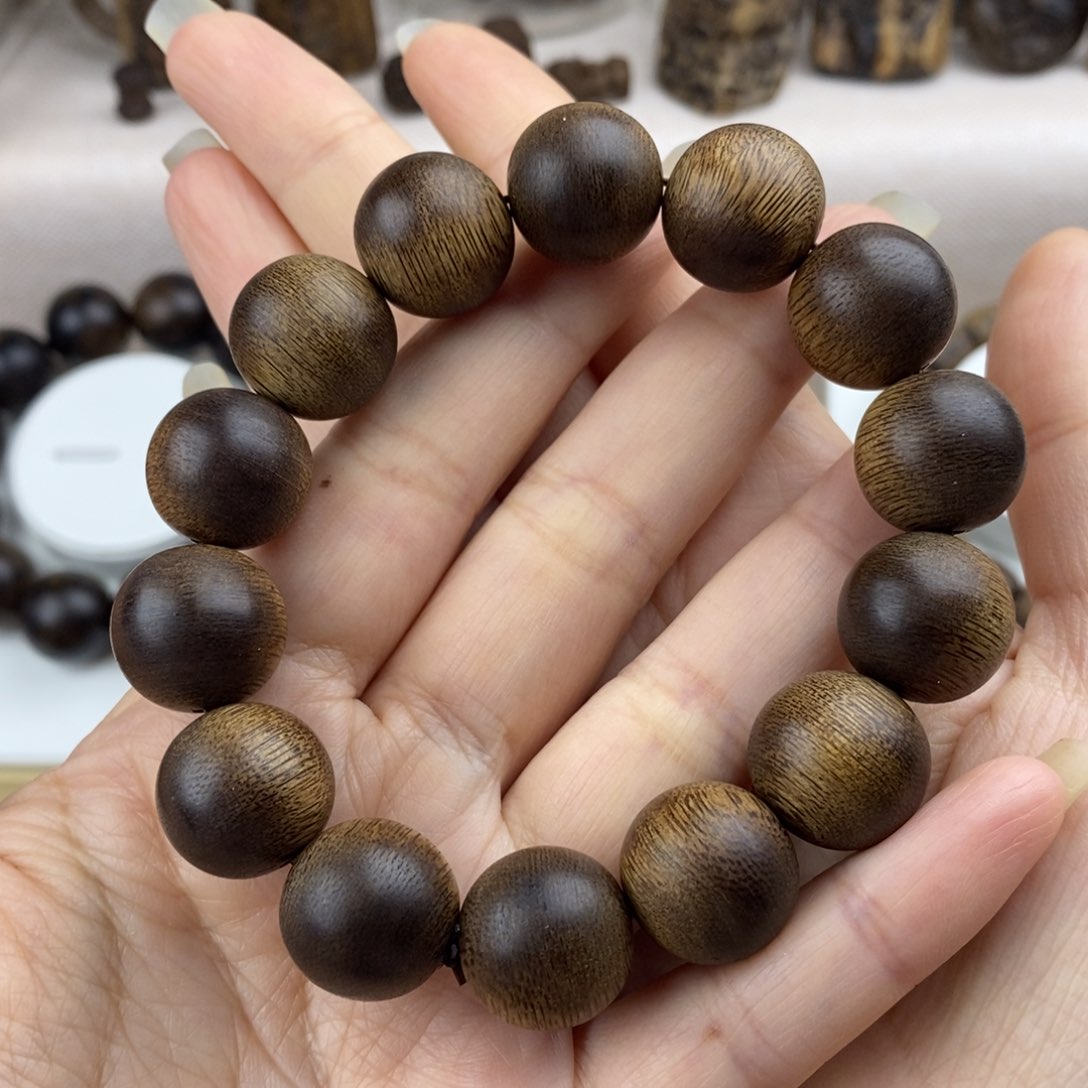 沉香手串福**靈越南芽庄白奇楠