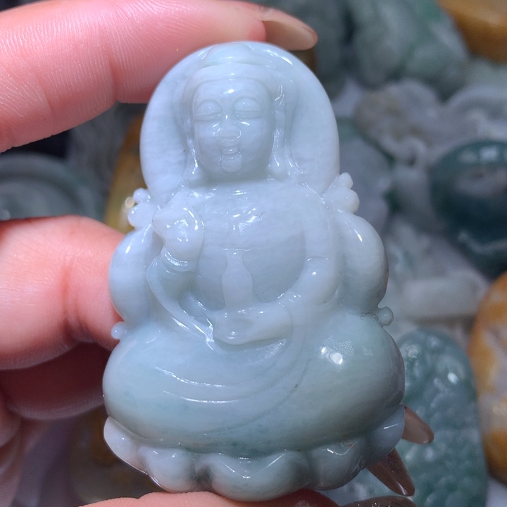 翡翠未镶嵌颈饰保真天然A货翡翠