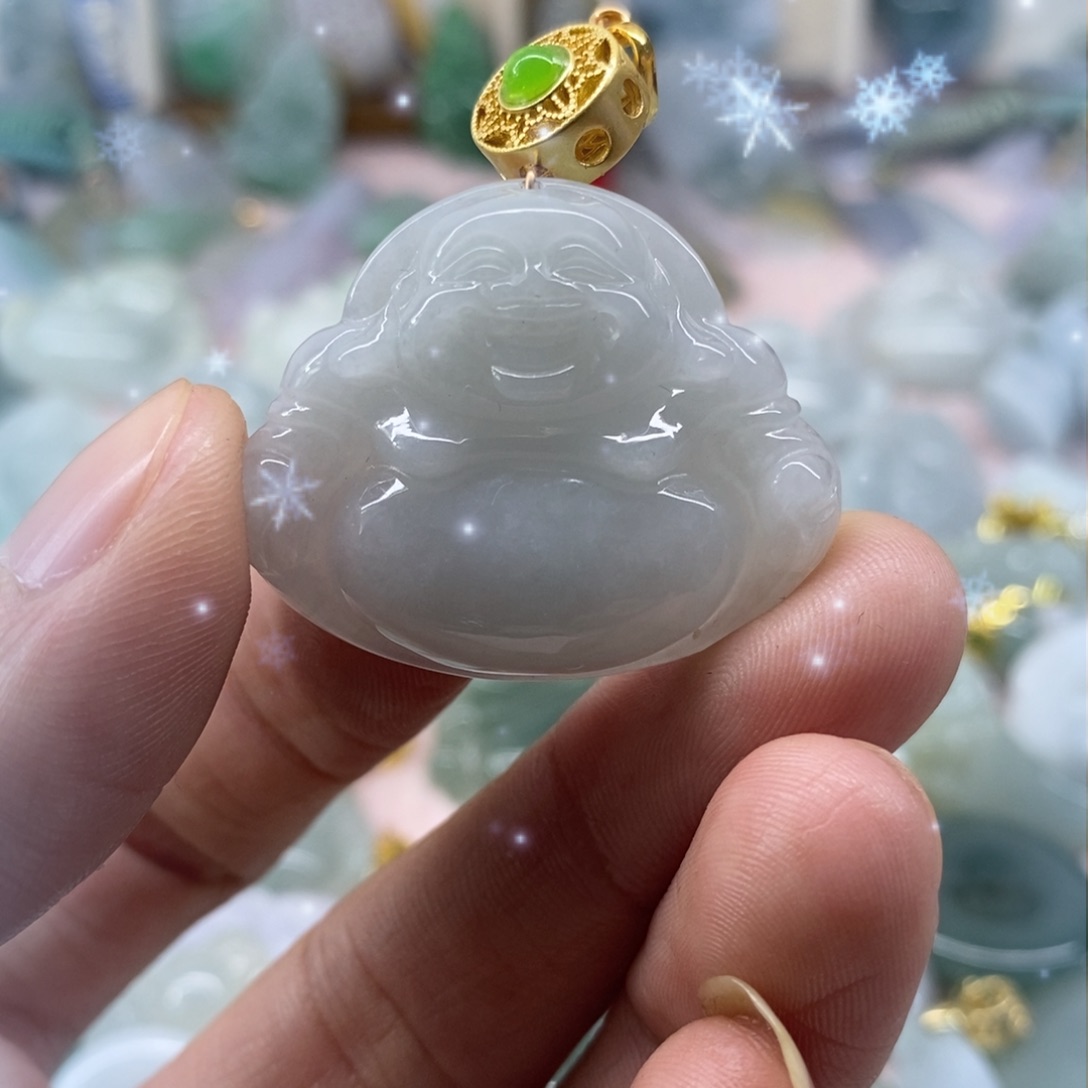 颈饰未镶嵌翡翠天然