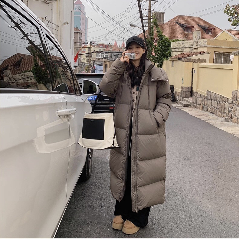 2025新款百搭羽绒服冬韩版极简小众保暖加厚大被子长款时尚外套女