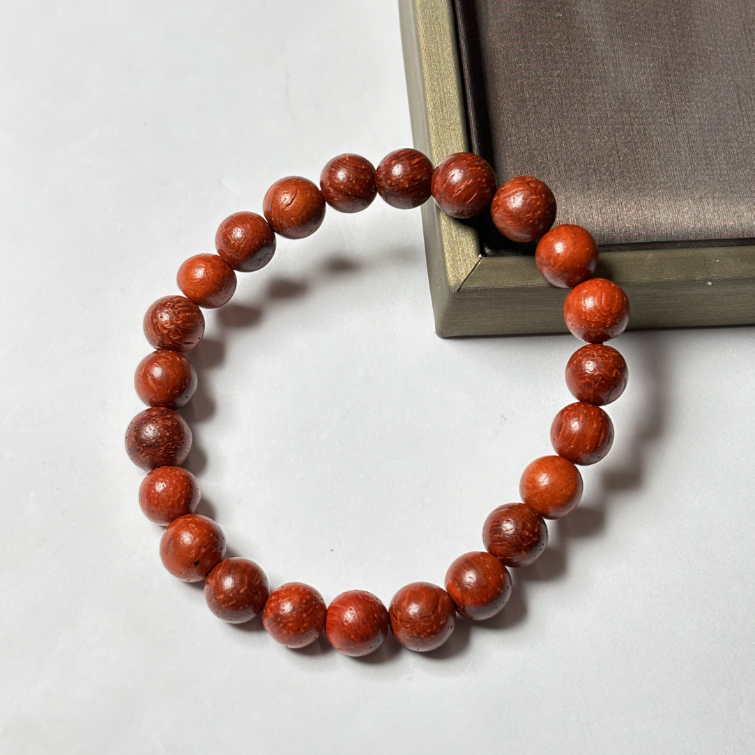 B045 红花梨手串8mm