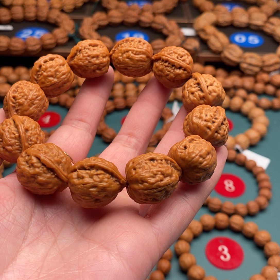 文玩核桃手串21尺寸一道筋