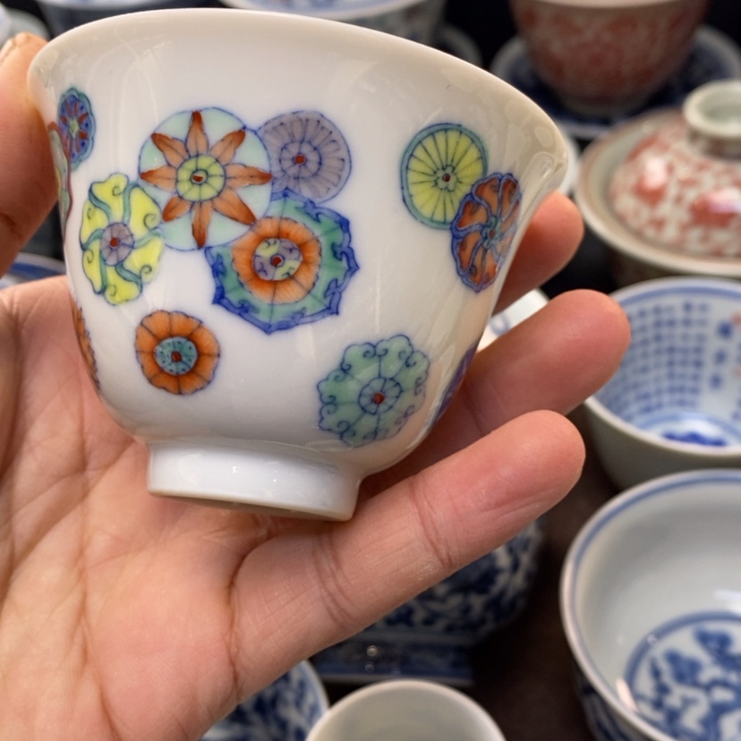 【闪购商品】景德镇青花斗彩主人杯