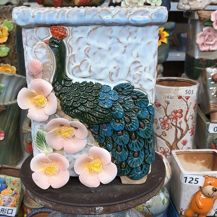 紫砂花盆粗陶材质多肉花盆