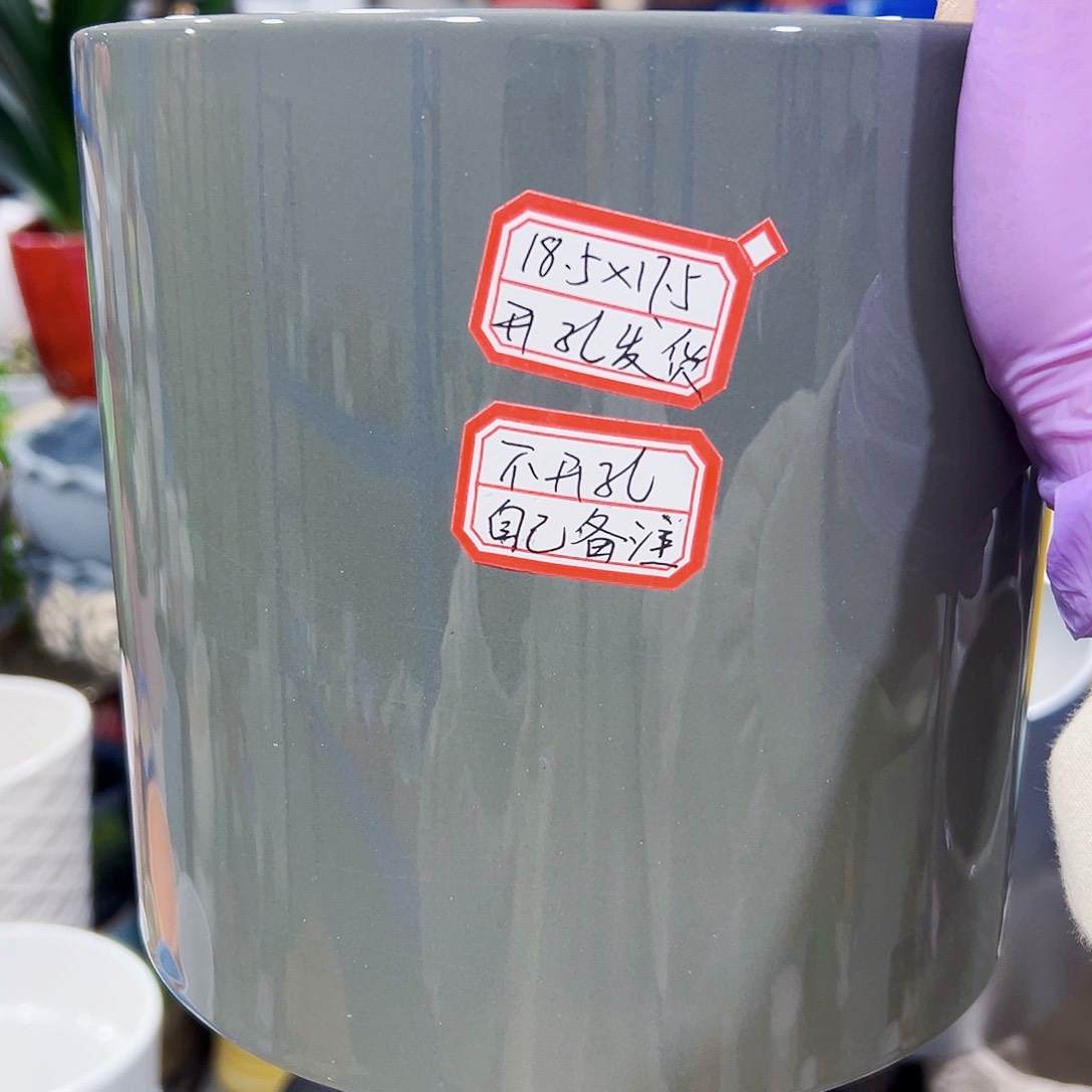 有孔外贸尾单陶瓷花盆凑单10米包邮