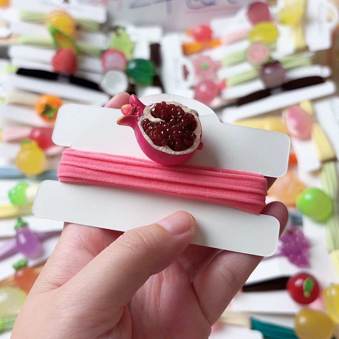 布艺非金属石榴发绳