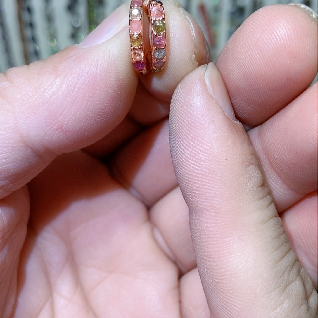 绿水晶戒指银S925镶嵌