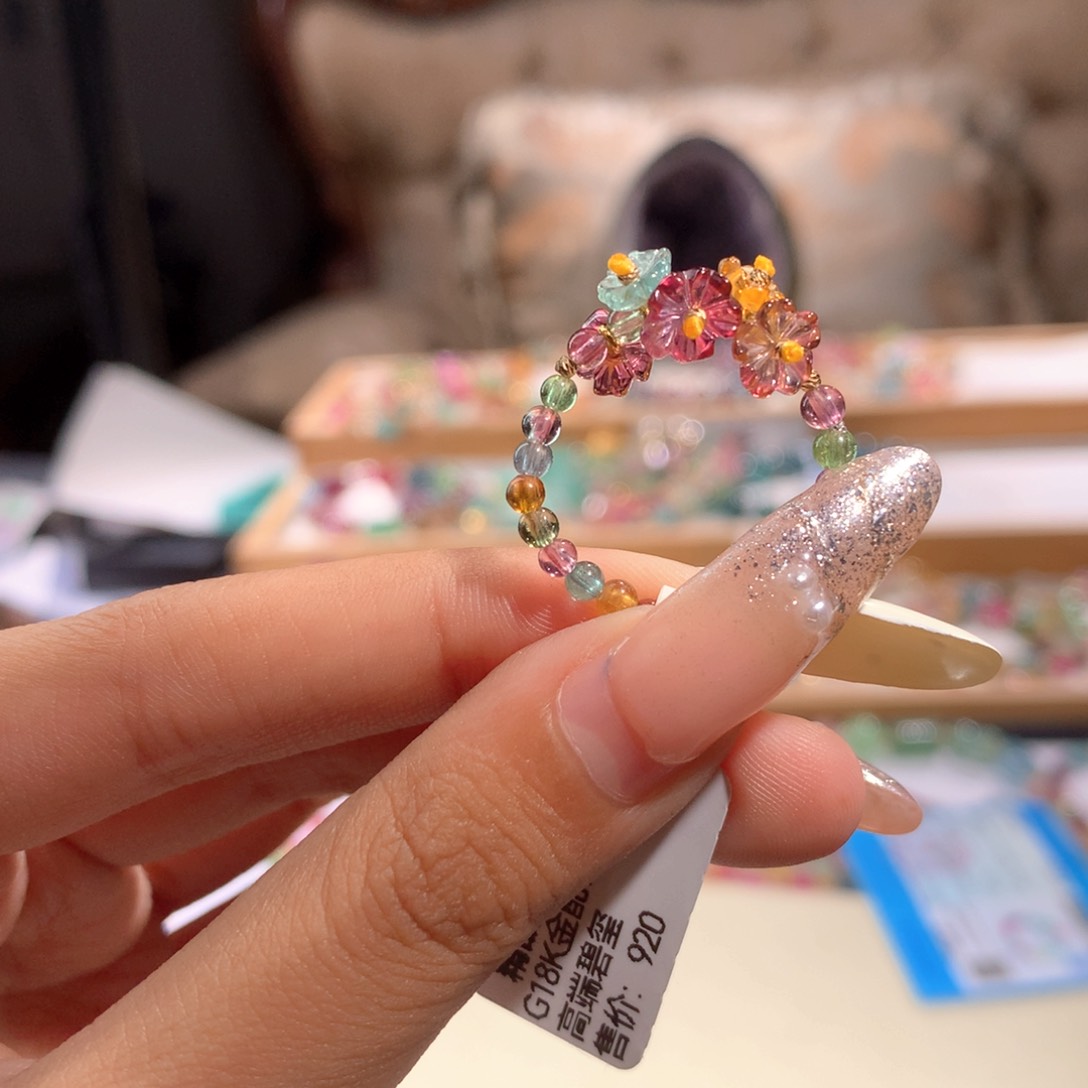 未镶嵌碧玺戒指碧玺