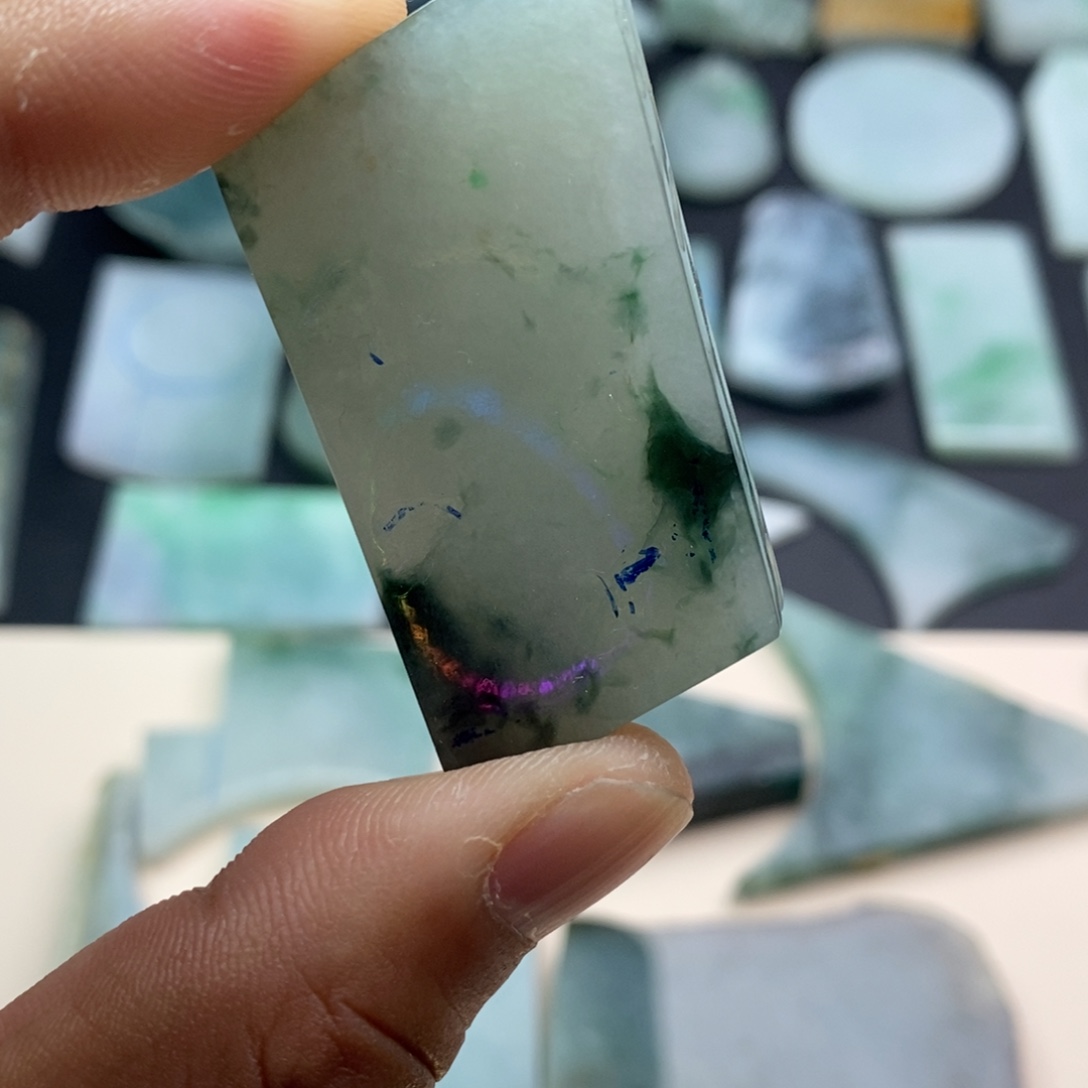 定制翡翠未镶嵌糯冰无事牌包工包料