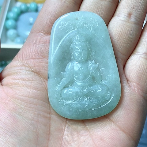 翡翠颈饰未镶嵌天然缅甸翡翠a货
