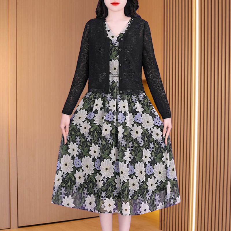 【外套+裙子】优雅新款气质时尚大气减龄休闲收腰显瘦套裙24572-DXD