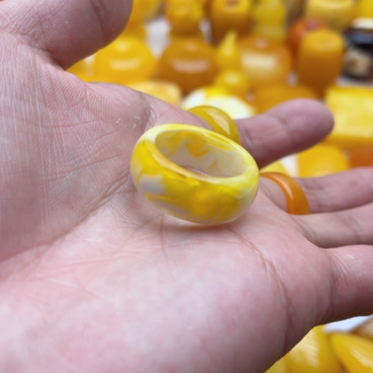 【闪购商品】蜜蜡手链未镶嵌蜜蜡戒指内卡20