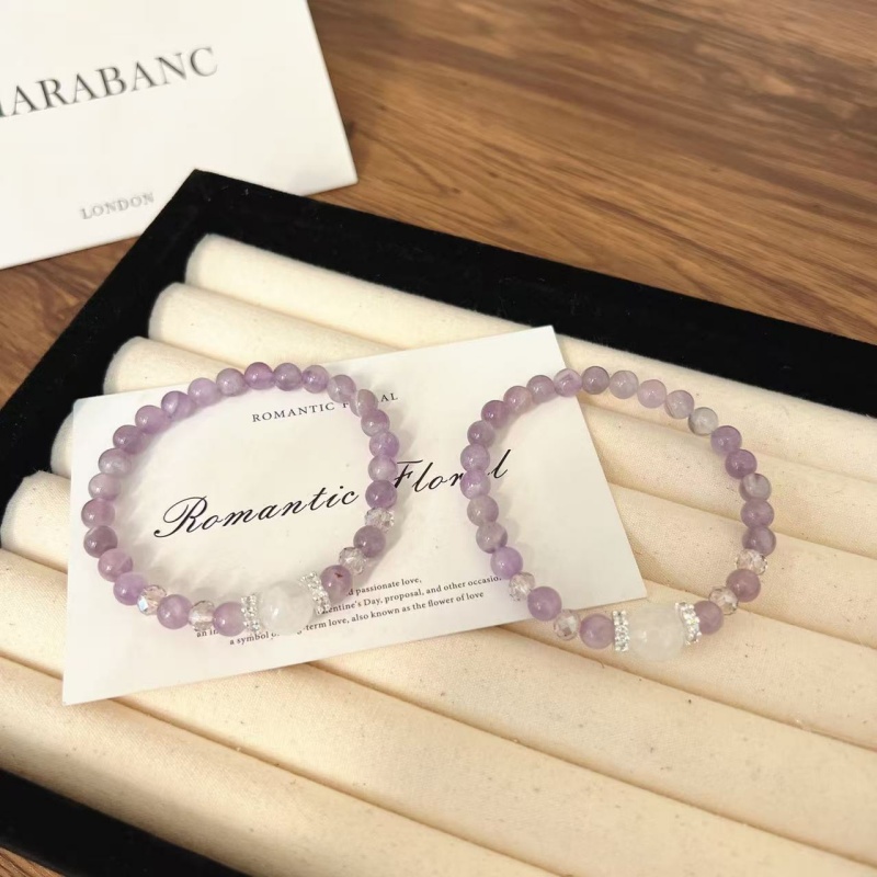 X1156[忘情水]浅紫白幽灵手链高端轻奢手串多样性发一