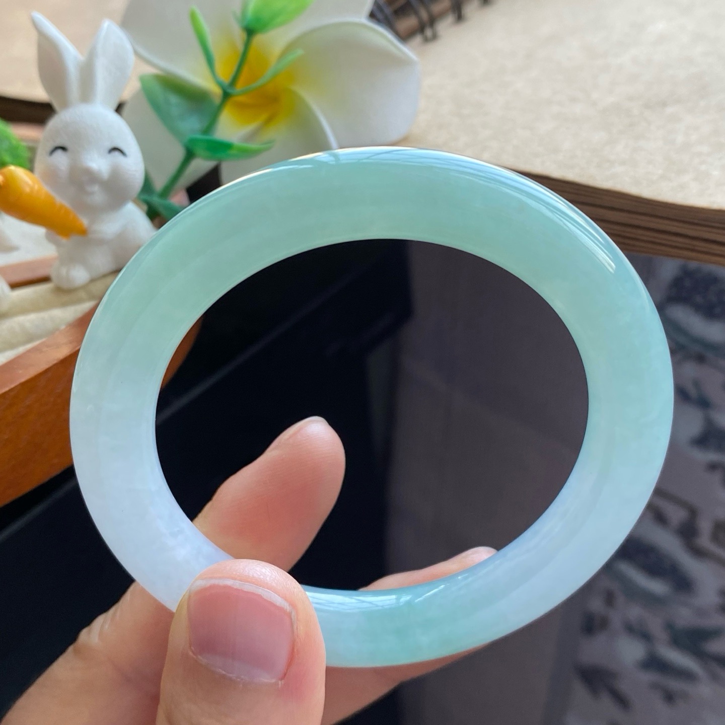 03.14批晴绿色圆条1848号53.4-9.7-9.8 晴绿色真的超美超天然翡翠