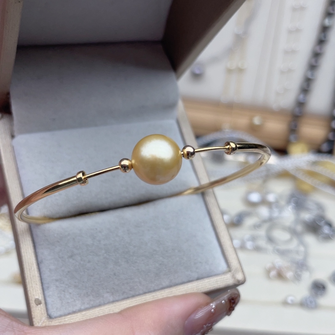 手镯海水珍珠银S925镶嵌A93