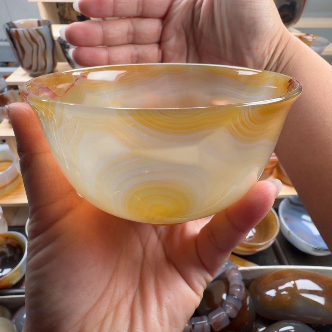 肖***平玛瑙/玉髓未镶嵌大碗