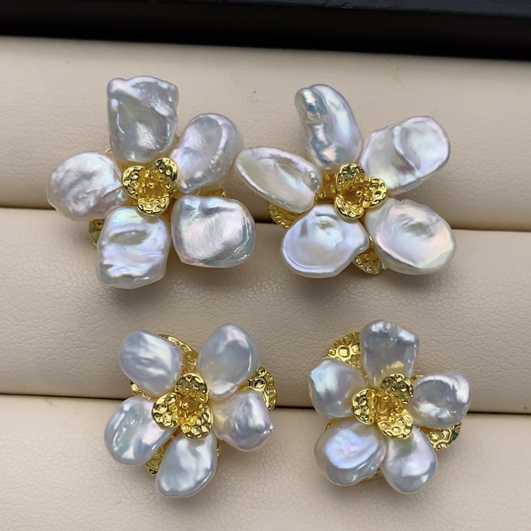 【闪购商品】银S925镶嵌淡水珍珠耳饰