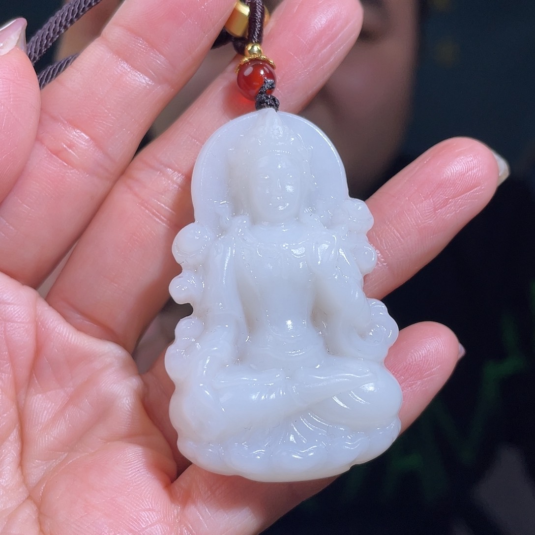 和田玉颈饰未镶嵌多样性发一件