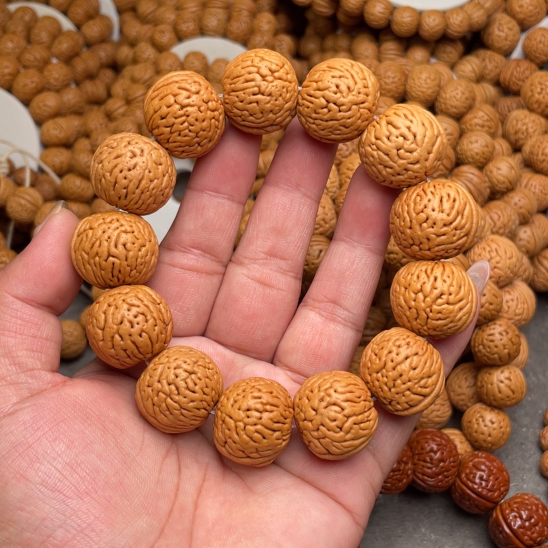 桃核手串白月光闪23