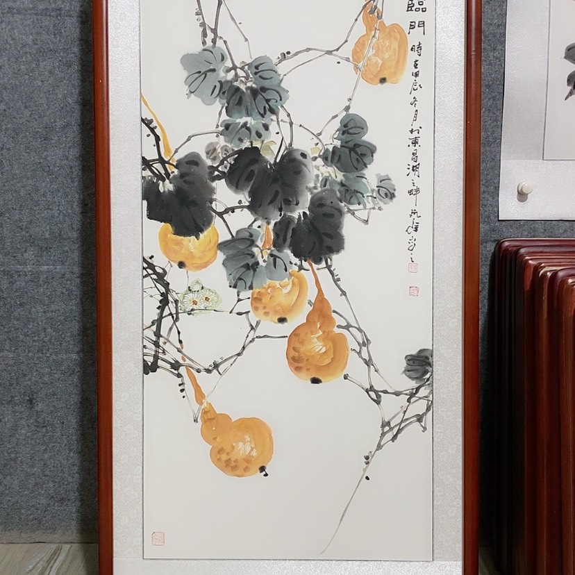【闪购商品】国画书画作品带框125×65厘米