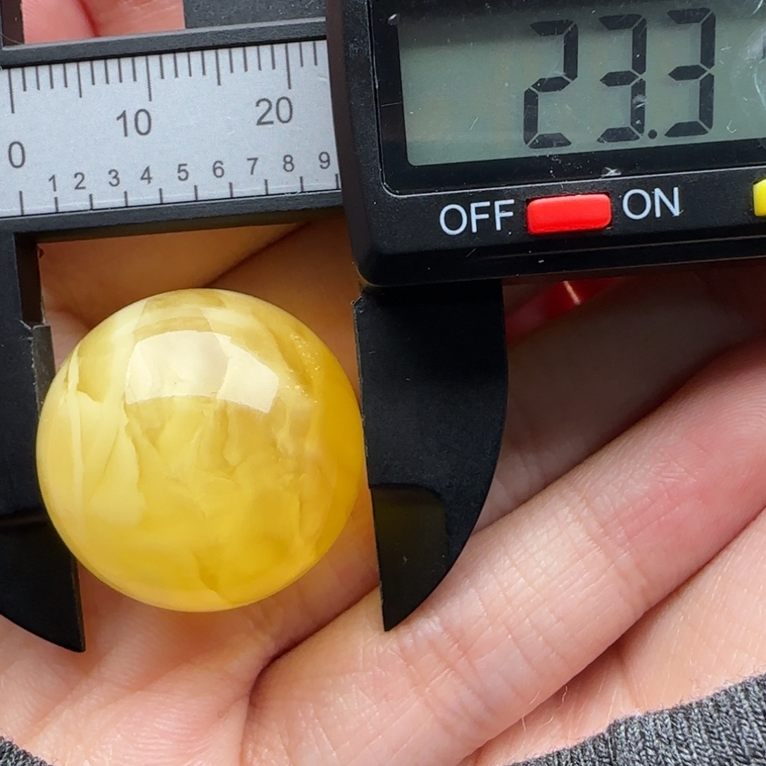 蜜蜡未镶嵌裸石微瑕飘花圆珠