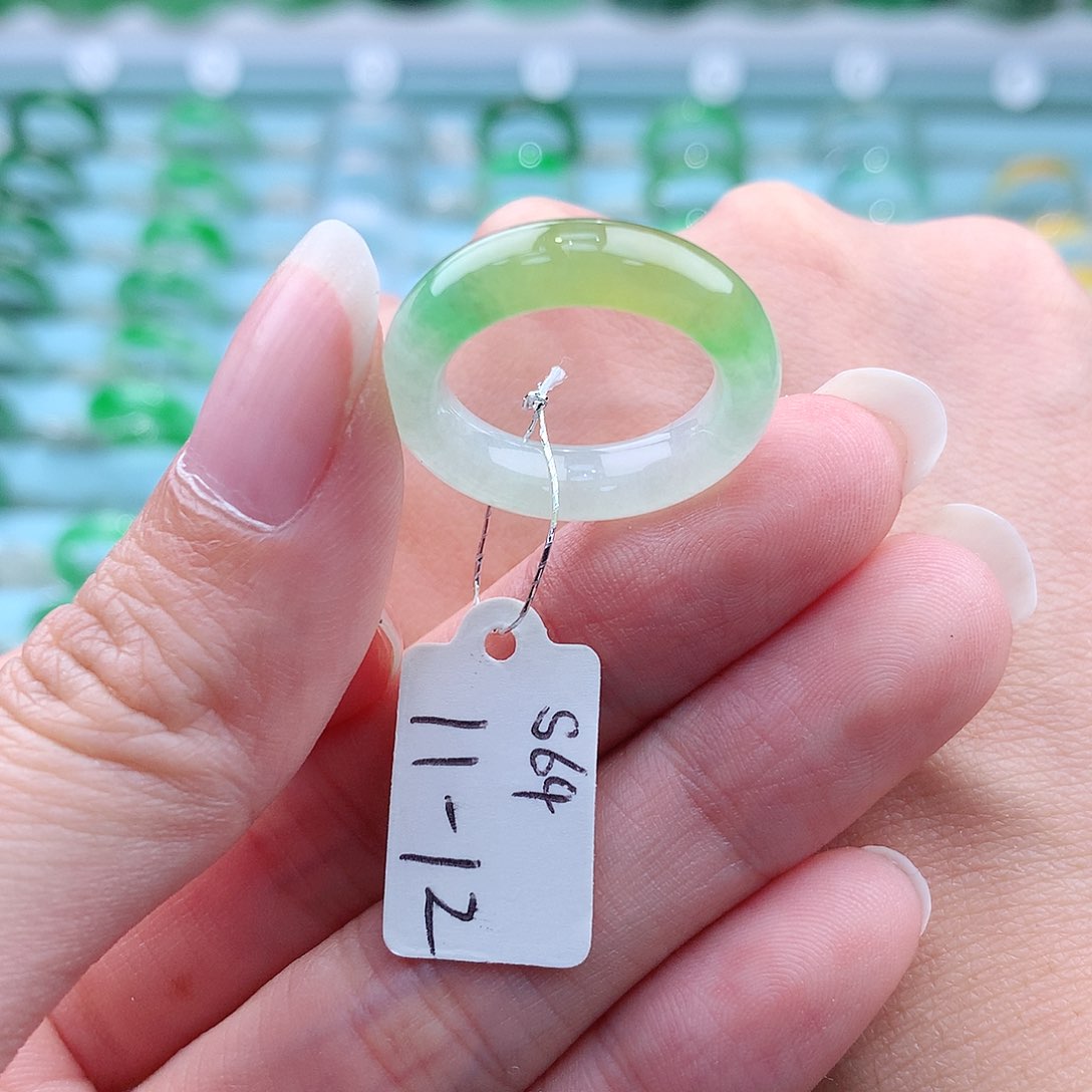 翡翠戒指未镶嵌西**麻缅甸翡翠A货