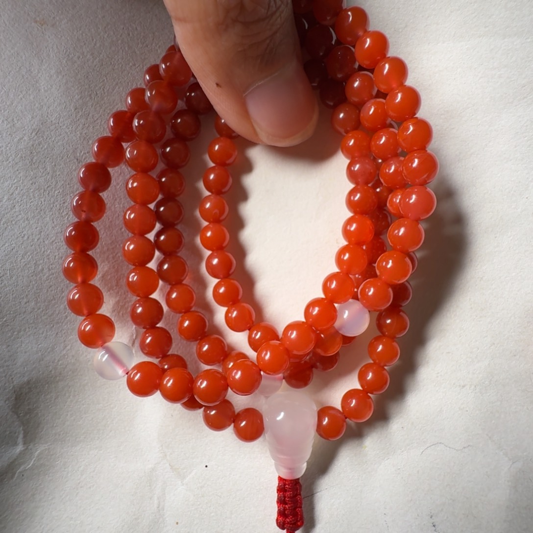 嘉***历南红玛瑙未镶嵌手串