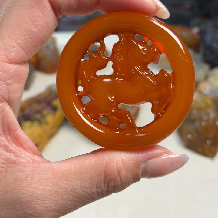 玛瑙/玉髓未镶嵌吊坠(不含链)