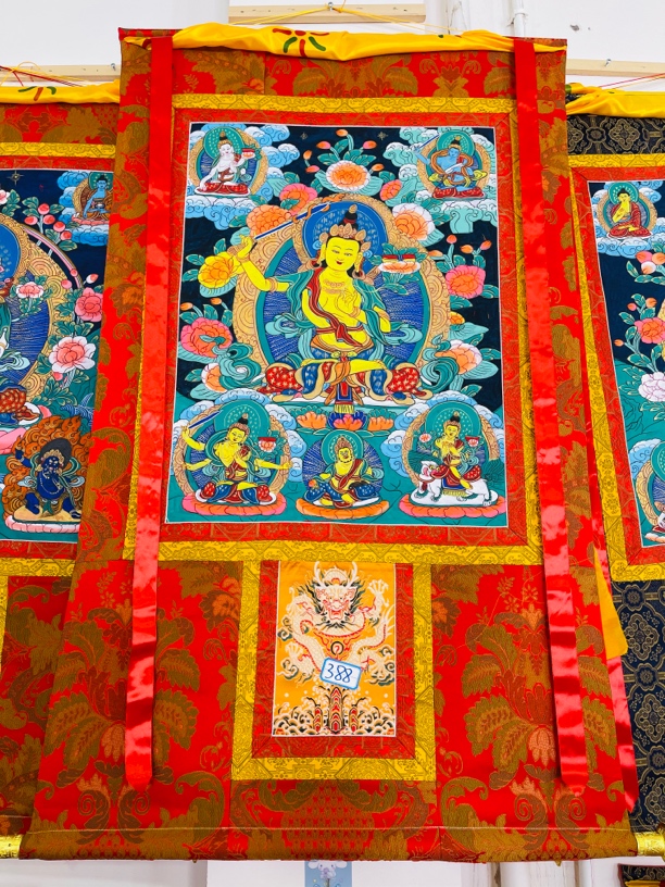 热贡精品唐卡文殊菩萨手绘388