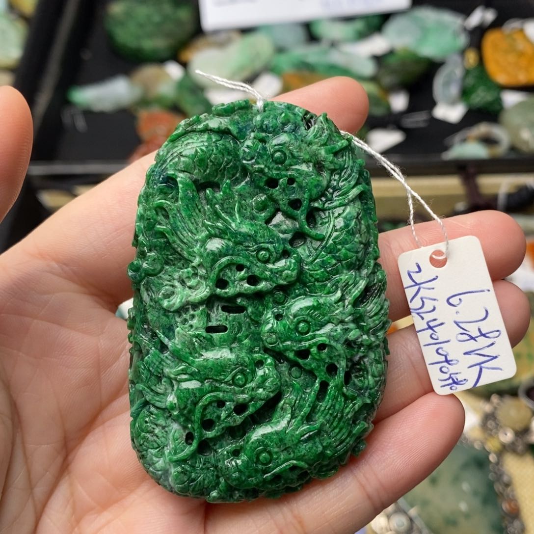 翡翠项链未镶嵌九龙24号