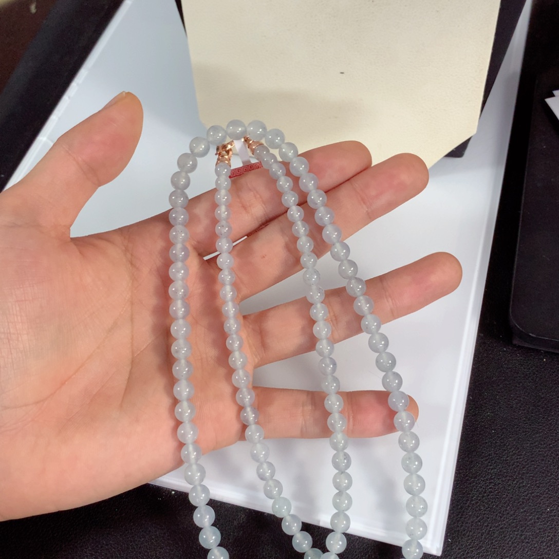 翡翠未镶嵌颈饰项链