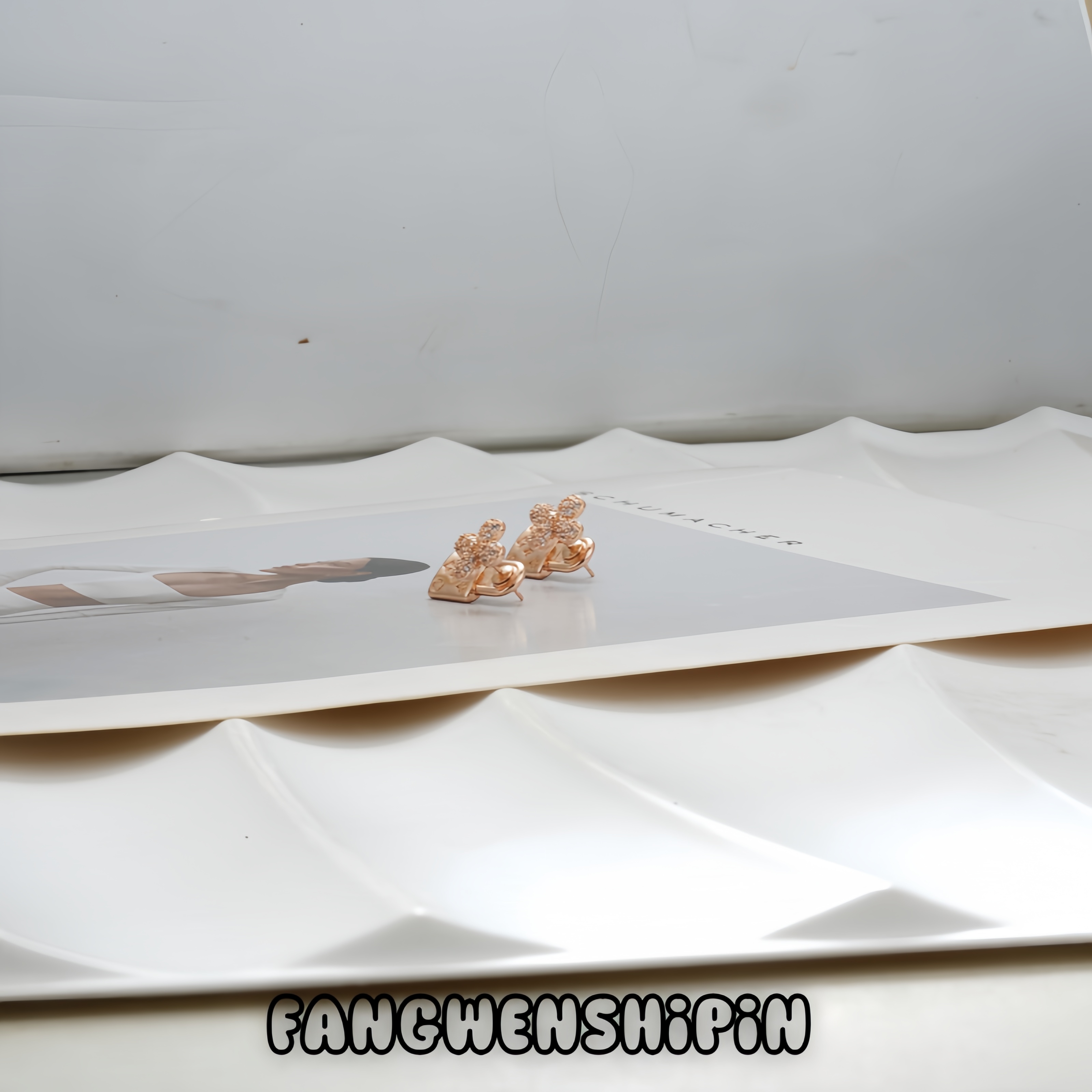 铜合金锆石耳饰 【镀K金】【925银针】耳环3330