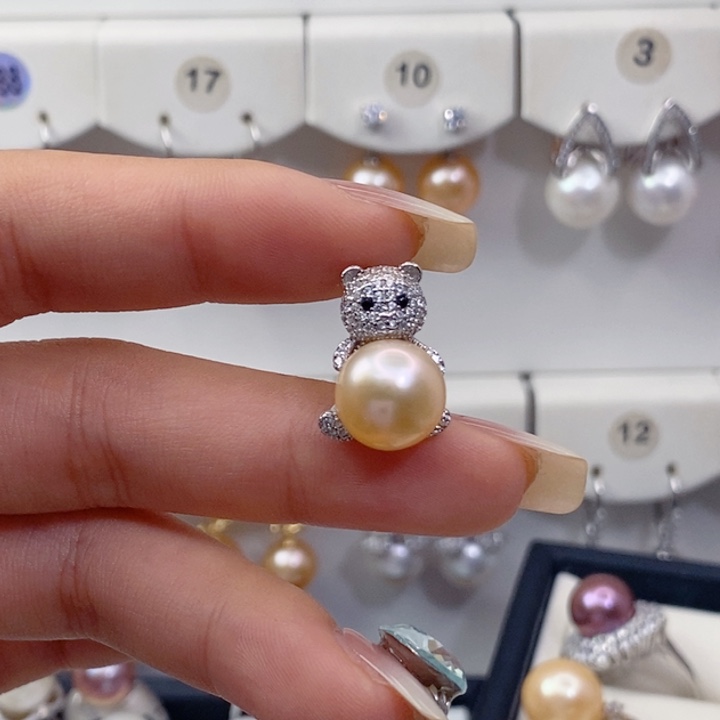 银S925镶嵌颈饰淡水珍珠