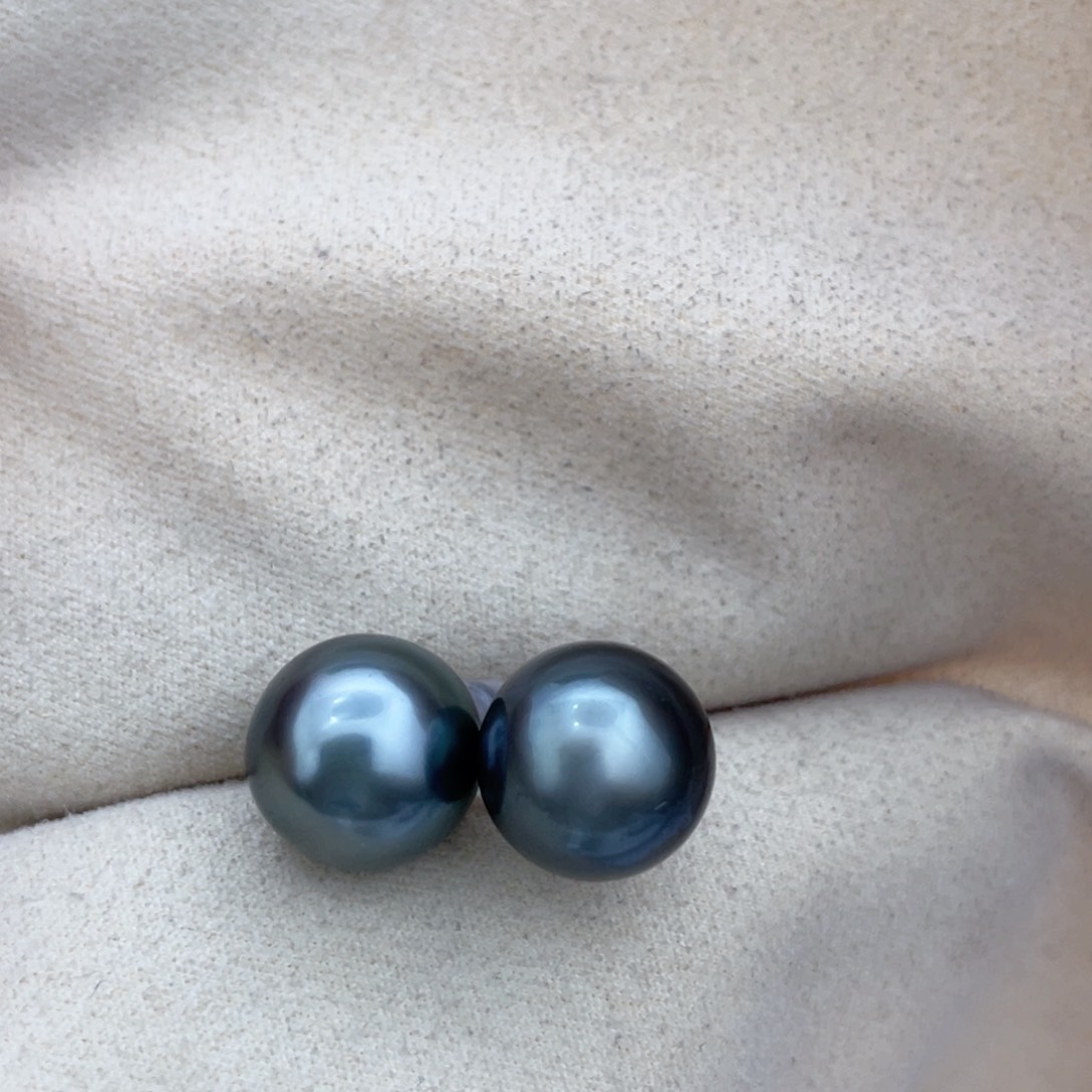海水珍珠黑珍珠11银S925镶嵌