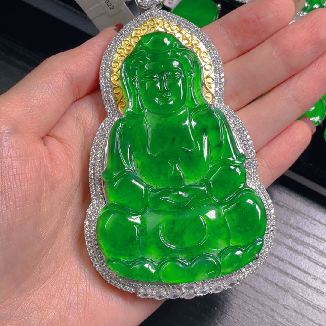 翡翠未镶嵌吊坠(不含链)立*