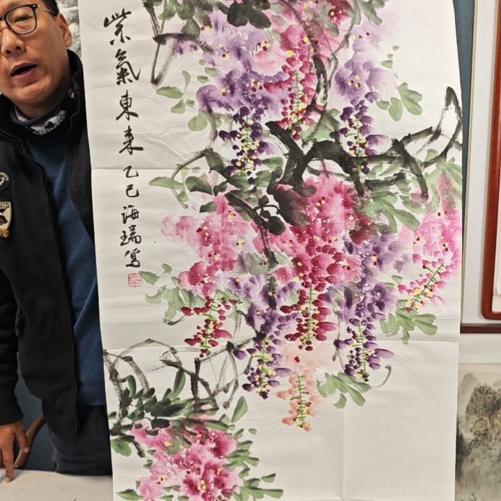 国画贾海瑞老师现场定制