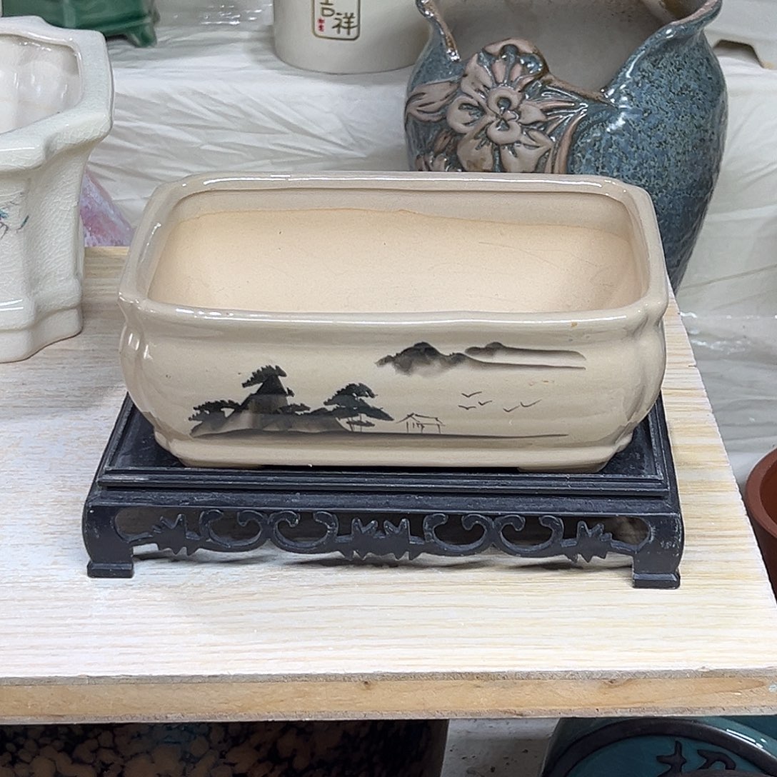 陶瓷绿植多肉微瑕花盆口径16*10*6.5