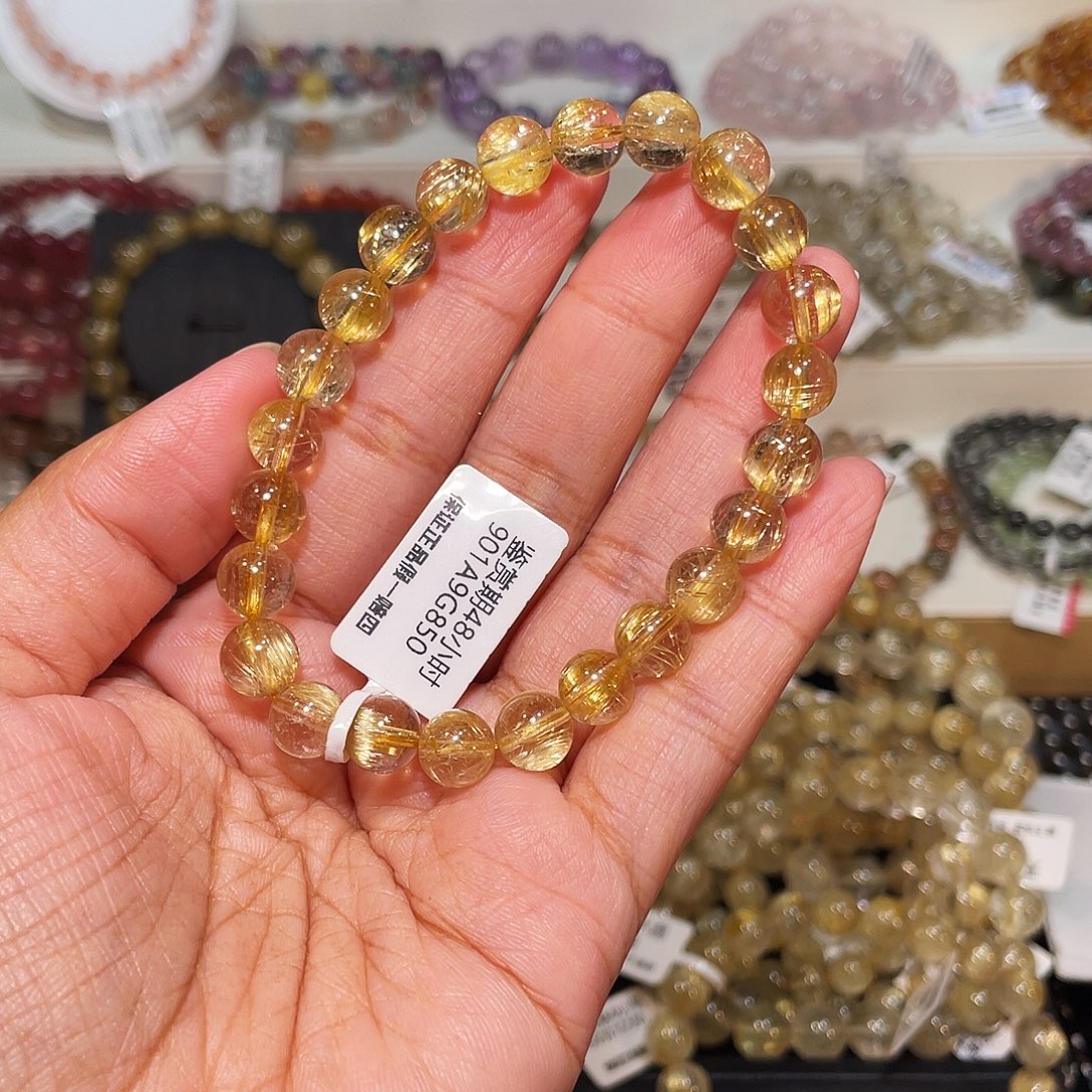 手串发晶未镶嵌已实名金发8m