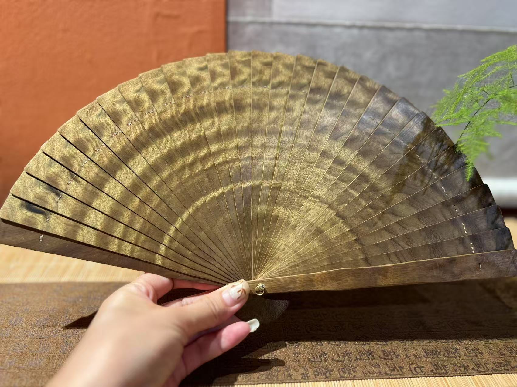 阴沉金丝楠木扇子/单把 11