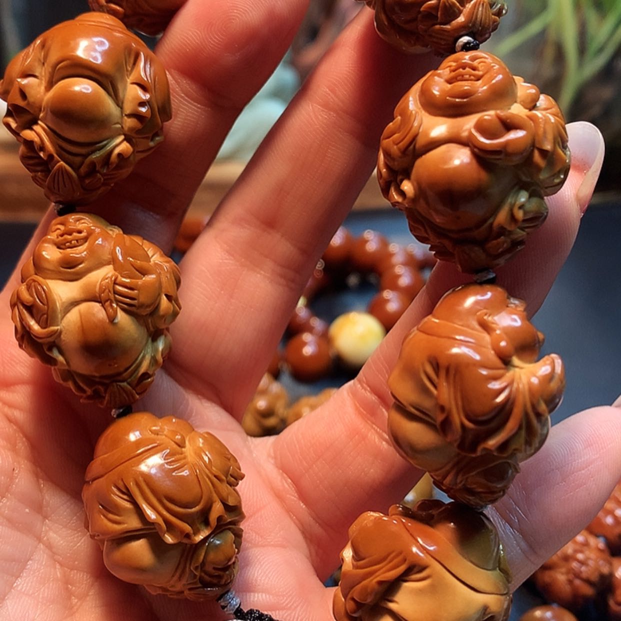 【闪购商品】橄榄核手串/手链?*。橄榄雕