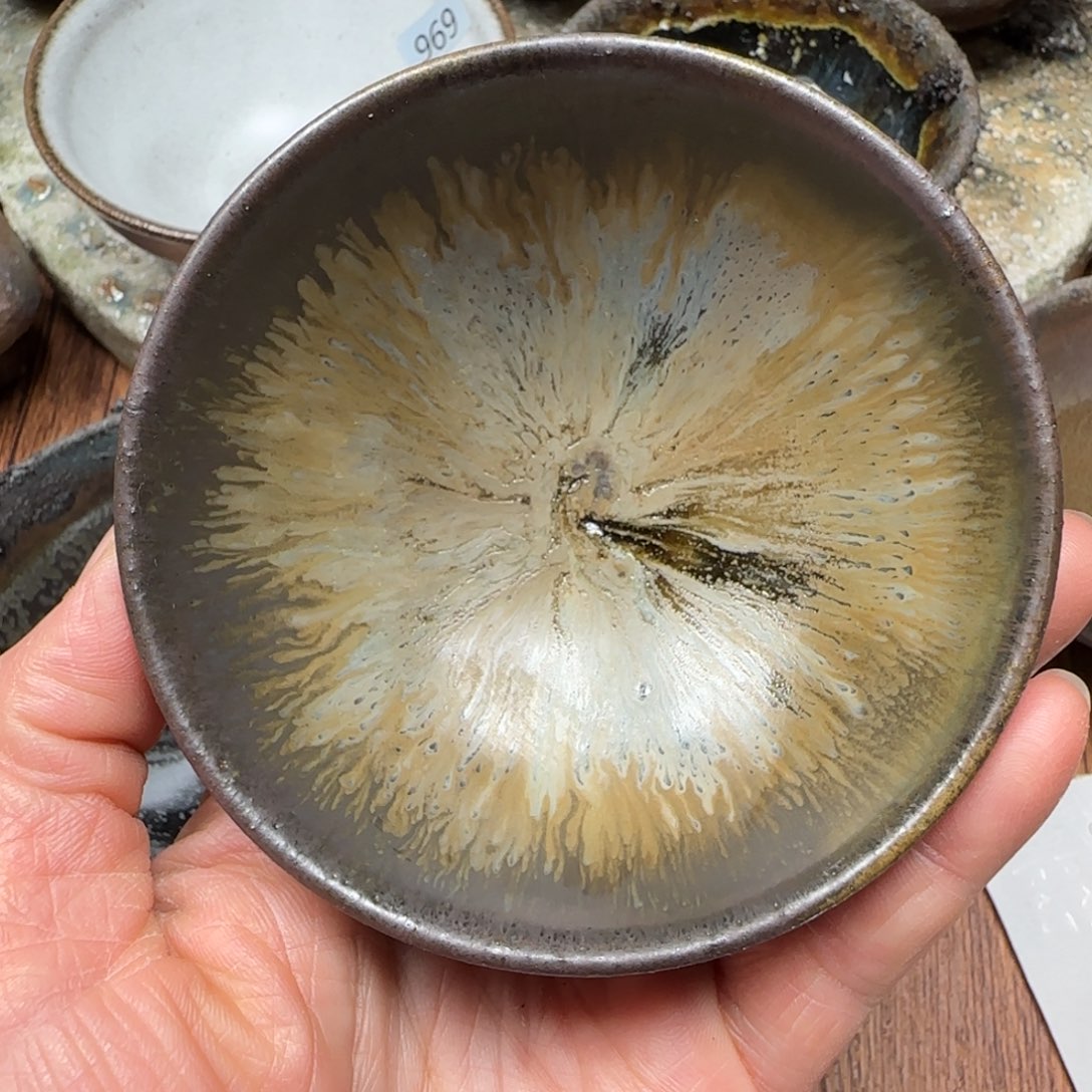 柴烧建盏茶盏茶杯653